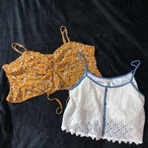 2 medium crop tops